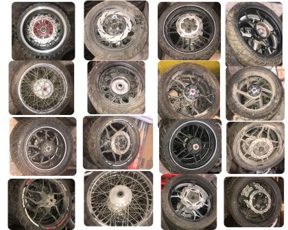 38 PZAS ENTRE RINES Y LLANTAS PARA MOTO Y MOTONETA