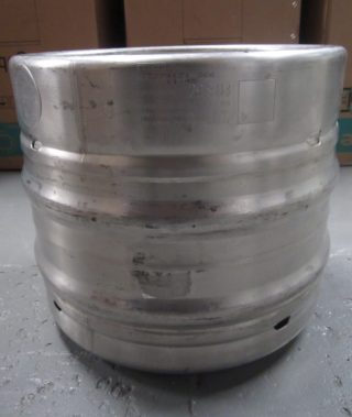 6 PZAS BARRIL DE ACERO INOXIDABLE TIPO KEG CON LIQUIDO