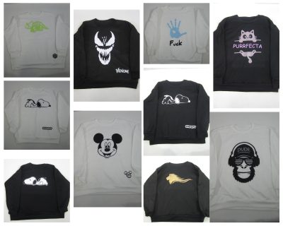 10 PZAS SUDADERAS DIVERSAS CON ESTAMPADOS