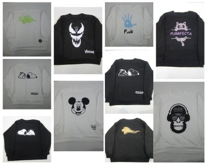 10 PZAS SUDADERAS DIVERSAS CON ESTAMPADOS