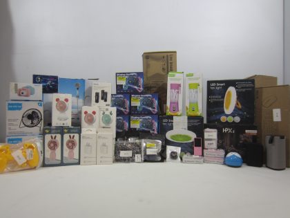 209 PZAS APROX DE BIENES DIVERSOS COMO: VENTILADORES, KIT TECLADO, BOCINA INALÁMBRICA, CABLE HDMI, MICRÓFONO INALÁMBRICO Y ETC.