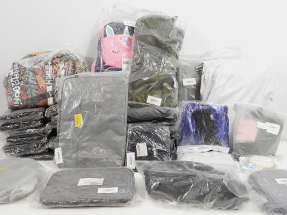 78 PZAS APROX DE BIENES DIVERSOS COMO: MOCHILAS, SUDADERA, PECHERA, LENTES DE SOL, CASA CORRAL PARA MASCOTAS, CHALECO Y ETC.