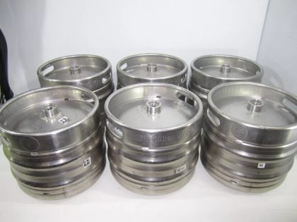 6 PZAS BARRIL DE ACERO INOXIDABLE TIPO KEG