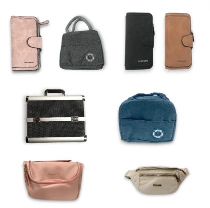 APROX. 16 PZAS. CARTERAS - ESTUCHE MAQUILLAJE / DAMA