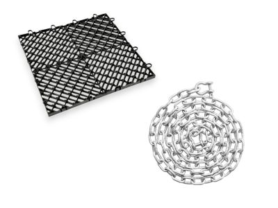 CADENA DE ACERO GALVANIZADO - 55 PZAS. APROX. BALDOSAS PARA SUELO.