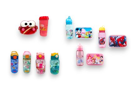 50 PZAS. APROX. LONCHERAS - 50 PZAS. APROX. VASOS INFANTILES.