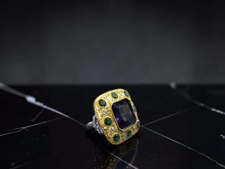 ANILLO CON GEMA, ,JOYERIA FINA DE BISUTERÍA DE ALTA RESISTENCIA Y DURABILIDAD.