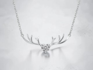 COLLAR CON DIJE DE CORAZÓN PLATA 925 MOISSANITA. 1.82 gr.