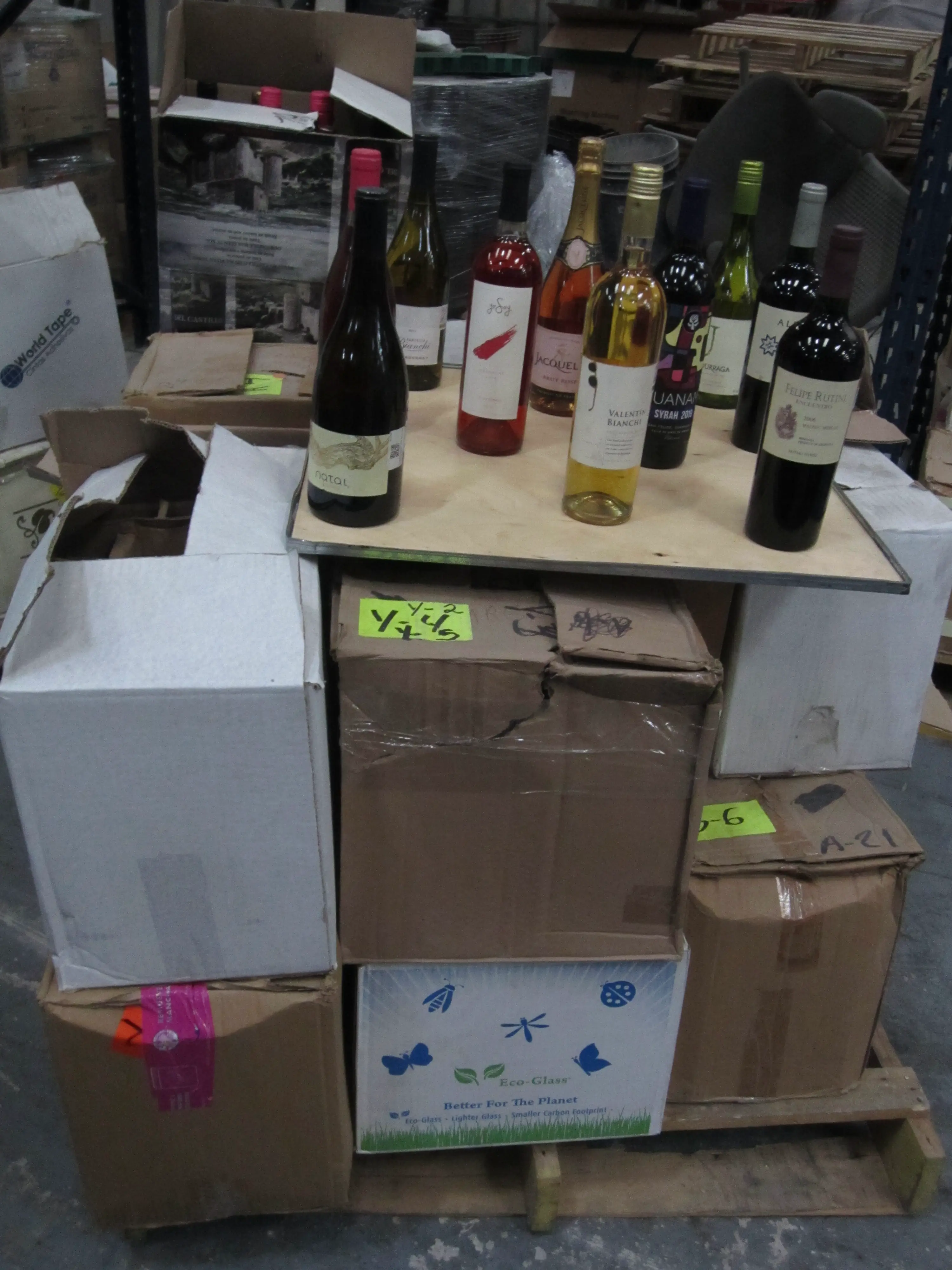 264 BOTELLAS DE VINOS,  DIVERSAS MARCAS Y TIPOS