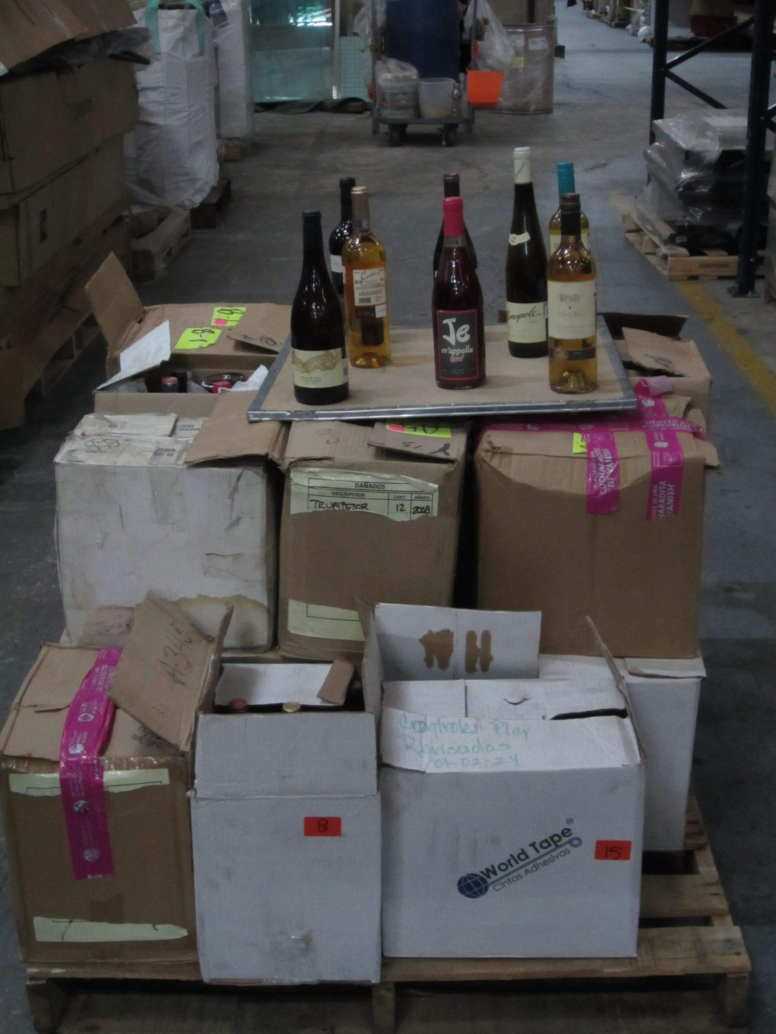 264 BOTELLAS DE VINOS,  DIVERSAS MARCAS Y TIPOS