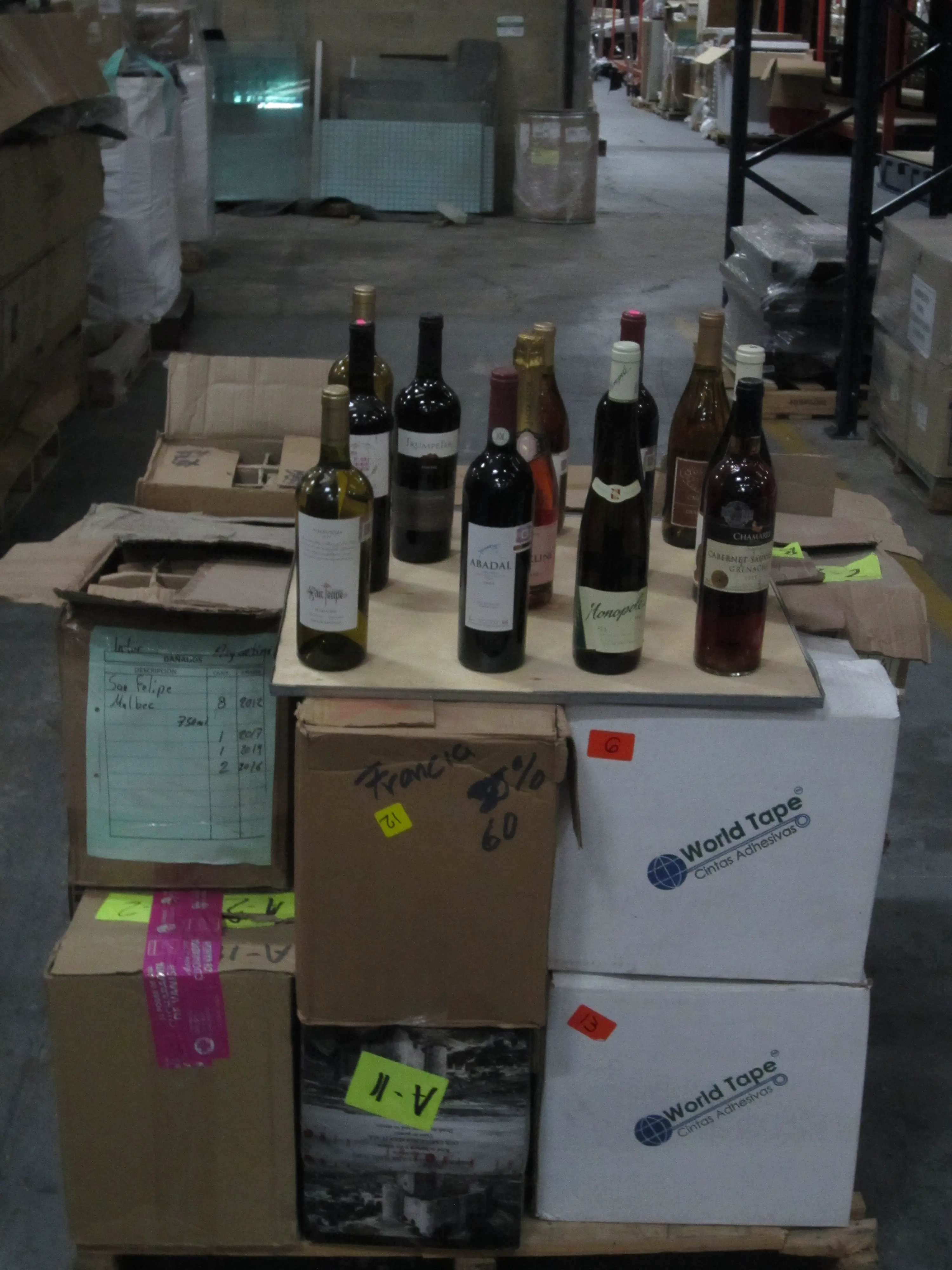 264 BOTELLAS DE VINOS,  DIVERSAS MARCAS Y TIPOS