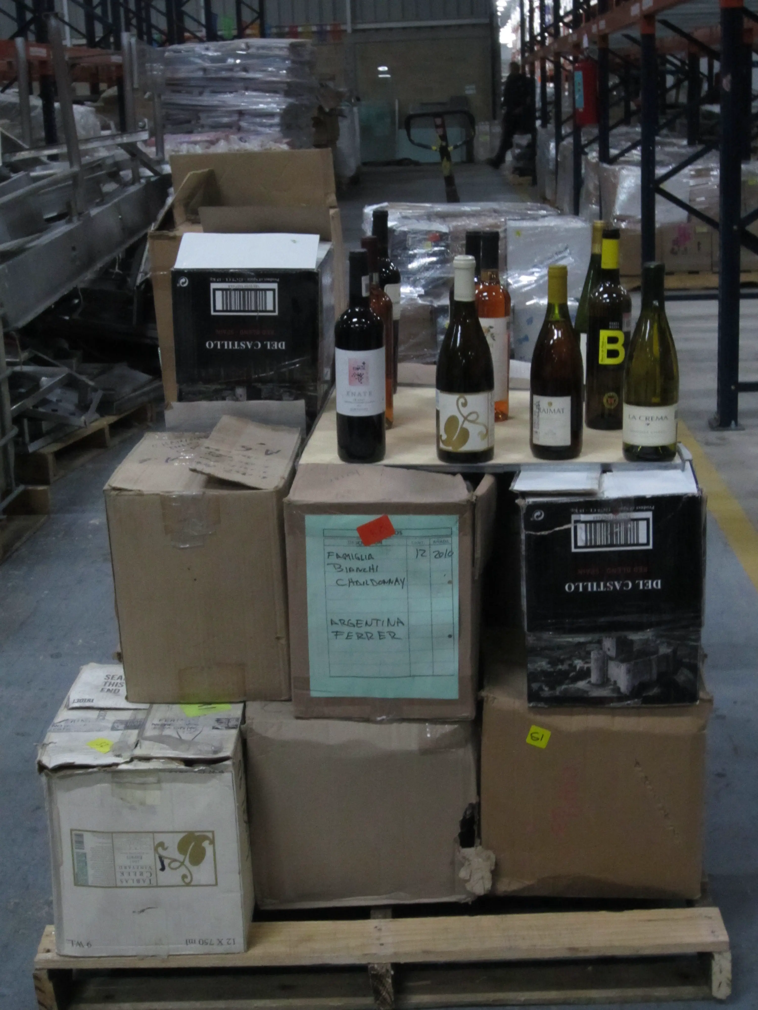 264 BOTELLAS DE VINOS,  DIVERSAS MARCAS Y TIPOS