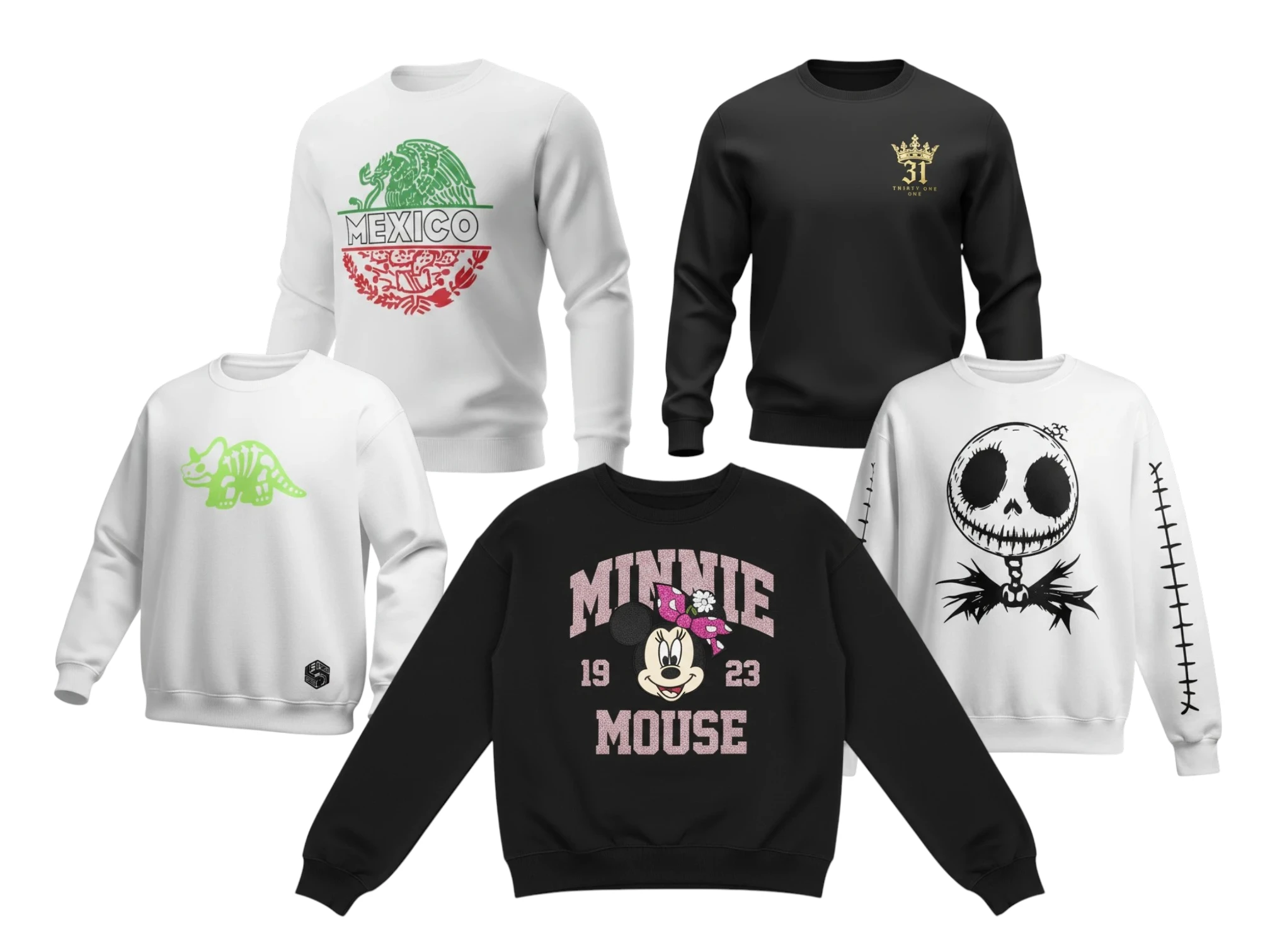 5 SUDADERAS.