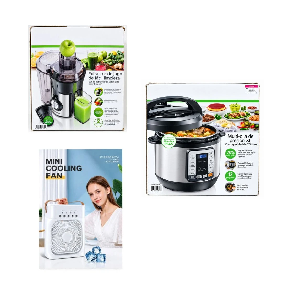 7 PZAS. VENTILADOR DE ESCRITORIO - 2 PZAS. ELECTRODOMÉSTICOS.