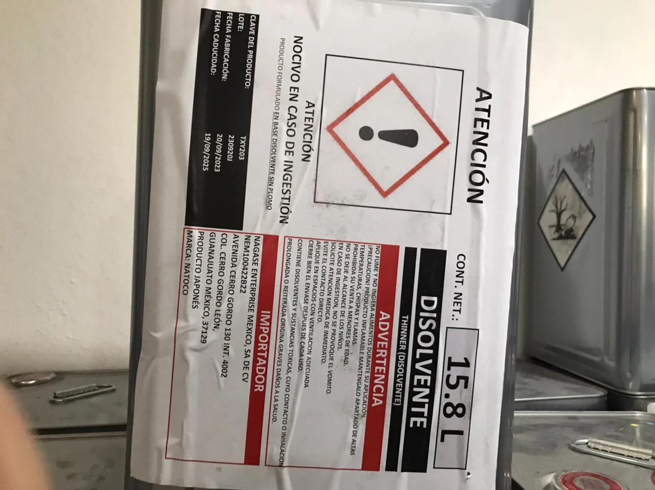 48 LATAS DE DISOLVENTE THINNER — imagen 2