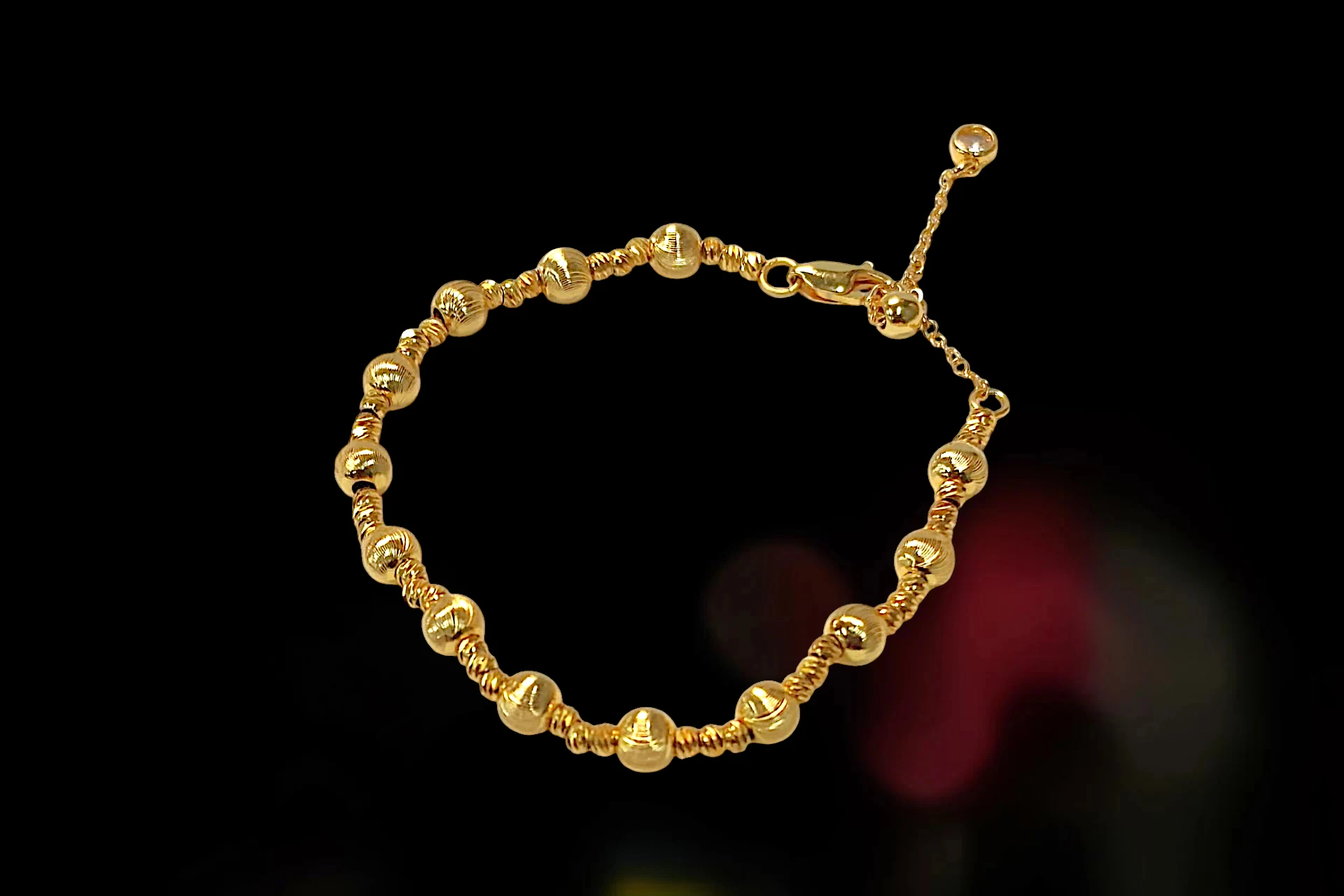 ANILLO CON DISEÑO FLORAL - PULSERA DE ESFERAS JOYERÍA FINA DE BISUTERÍA DE ALTA RESISTENCIA Y DURABILIDAD. — imagen 4