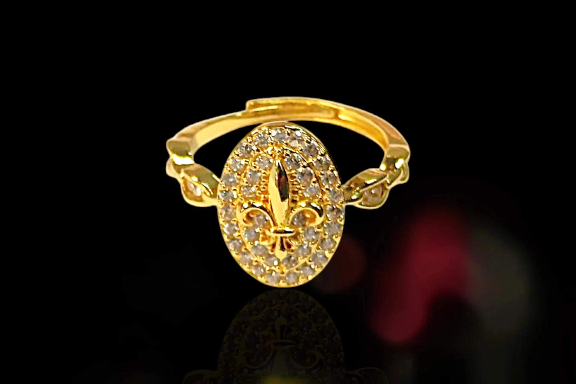 ANILLO CON DISEÑO FLORAL - PULSERA DE ESFERAS JOYERÍA FINA DE BISUTERÍA DE ALTA RESISTENCIA Y DURABILIDAD. — imagen 5