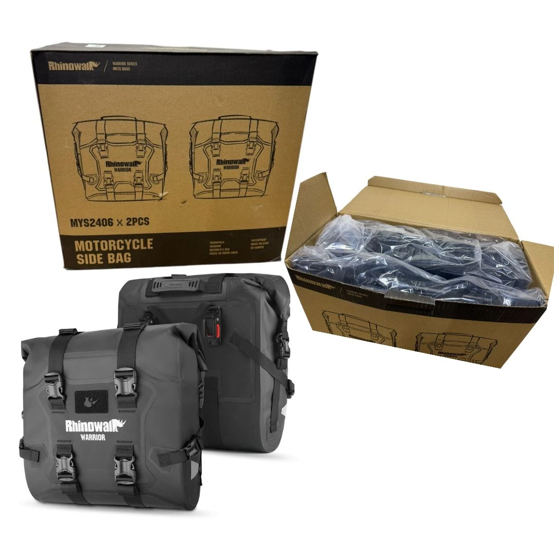 2 PZAS. ALFORJAS PARA MOTOCICLETA RHINOWALK WARRIOR MYS2406.