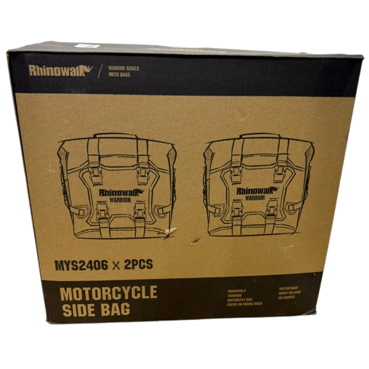 2 PZAS. ALFORJAS PARA MOTOCICLETA RHINOWALK WARRIOR MYS2406. — imagen 3