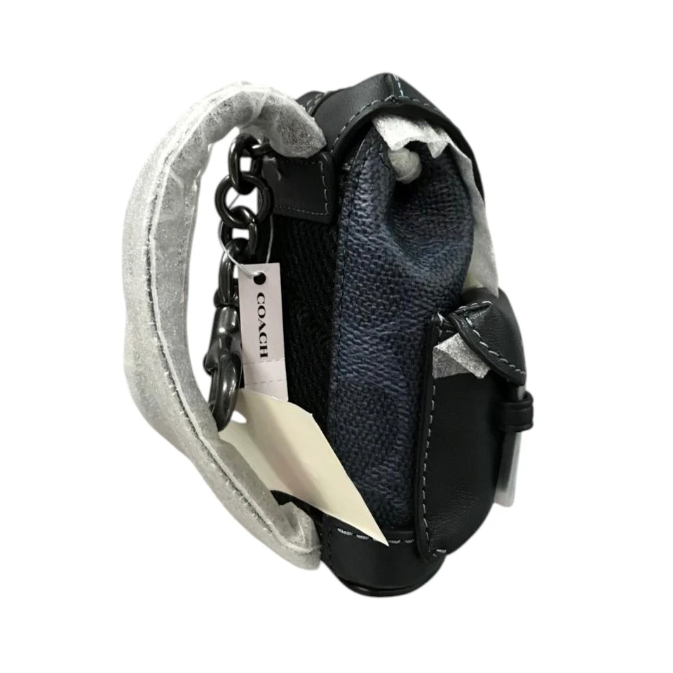 MOCHILA MINIATURA COACH ORIGINAL, MODELO MINI WARNER BACKPACK  BAG CHARM , CON LLAVERO NUEVO. — imagen 3