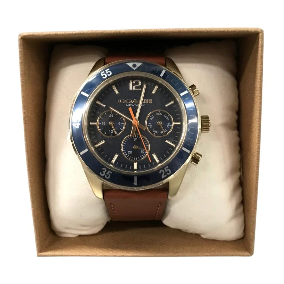 RELOJ COACH PARA CABALLERO MODELO MEN COLE CHRONOGRAPH 44 MM - SADDLE NUEVO. — imagen 3