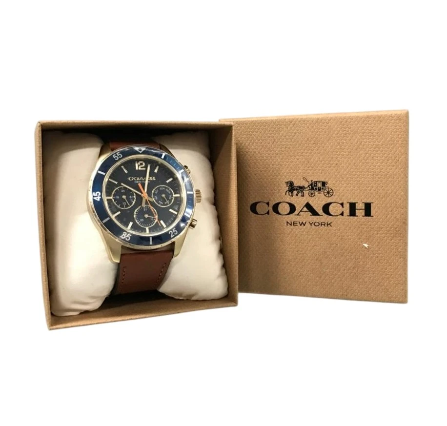 RELOJ COACH PARA CABALLERO MODELO MEN COLE CHRONOGRAPH 44 MM - SADDLE NUEVO. — imagen 4