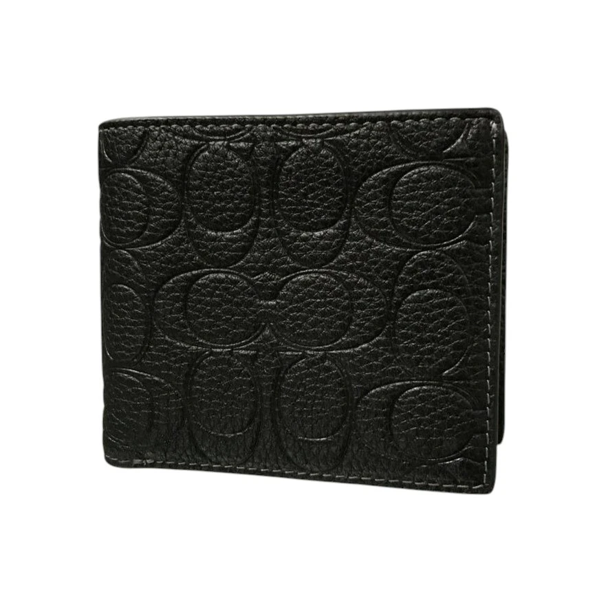 CARTERA COACH COLOR NEGRO CON DISEÑO MONOGRAM PARA CABALLERO NUEVO. — imagen 3