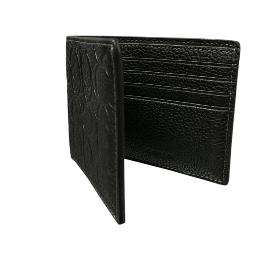 CARTERA COACH COLOR NEGRO CON DISEÑO MONOGRAM PARA CABALLERO NUEVO. — imagen 4