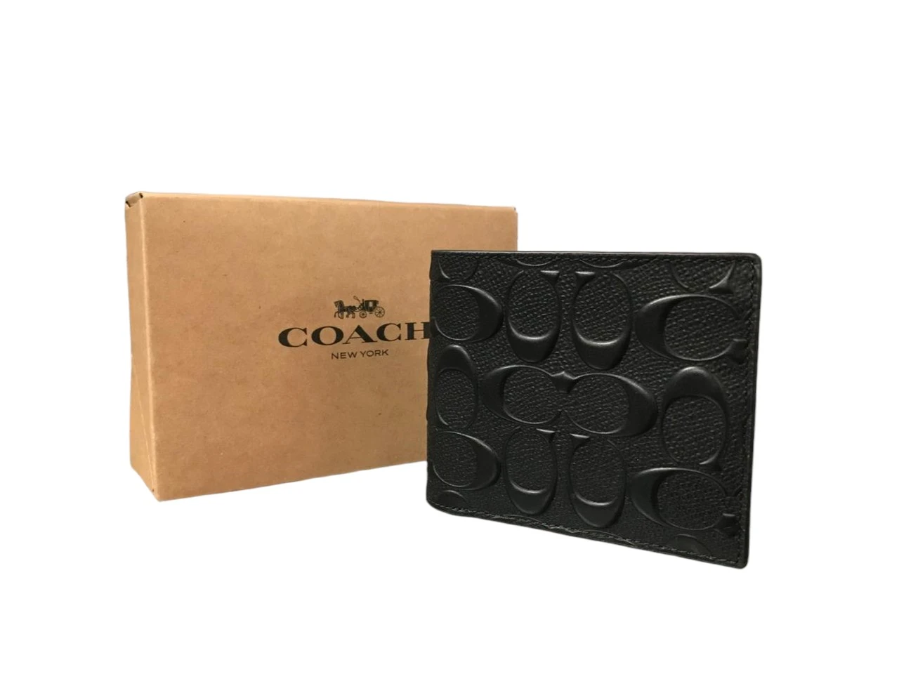 CARTERA COACH COLOR NEGRO CON DISEÑO MONOGRAM PARA CABALLERO NUEVO. — imagen 2