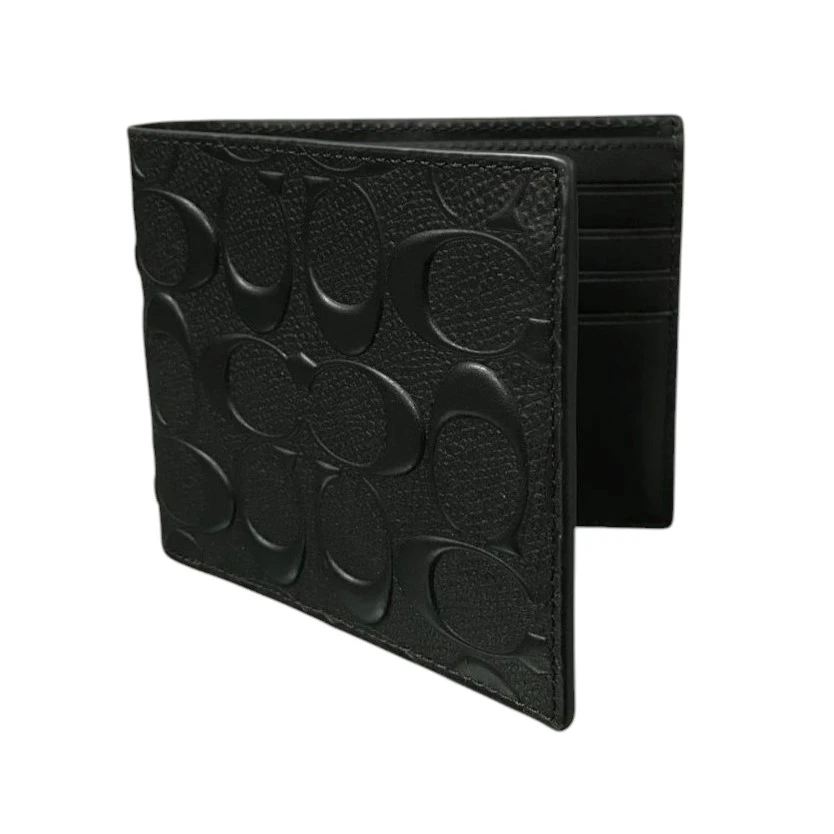 CARTERA COACH COLOR NEGRO CON DISEÑO MONOGRAM PARA CABALLERO NUEVO. — imagen 4