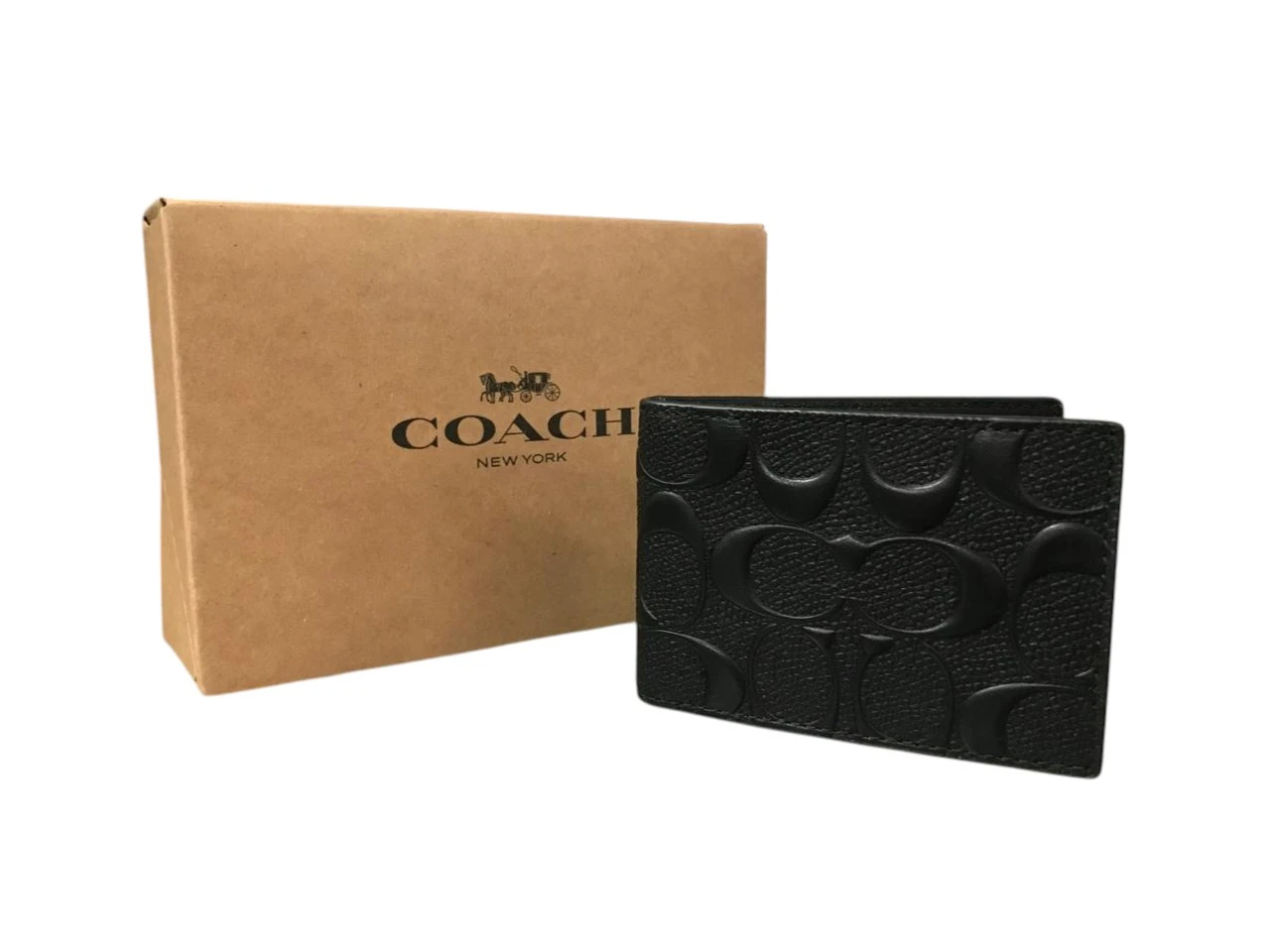 TARJETERA COACH COLOR NEGRO CON DISEÑO MONOGRAM PARA CABALLERO NUEVO. — imagen 2