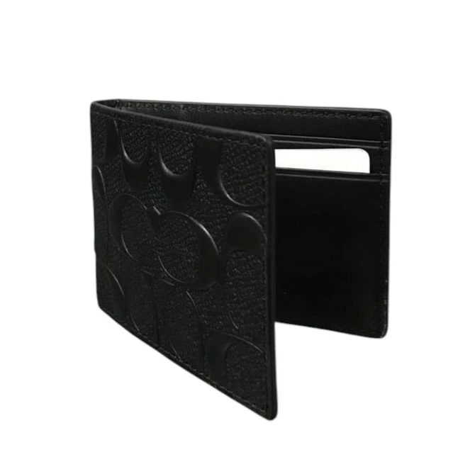 TARJETERA COACH COLOR NEGRO CON DISEÑO MONOGRAM PARA CABALLERO NUEVO. — imagen 4