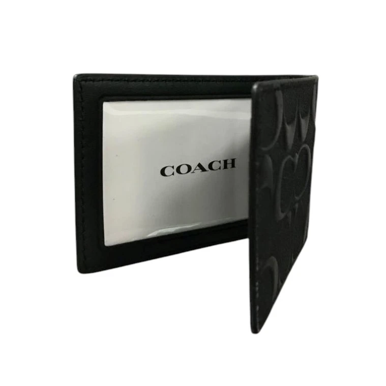 TARJETERA COACH COLOR NEGRO CON DISEÑO MONOGRAM PARA CABALLERO NUEVO. — imagen 5