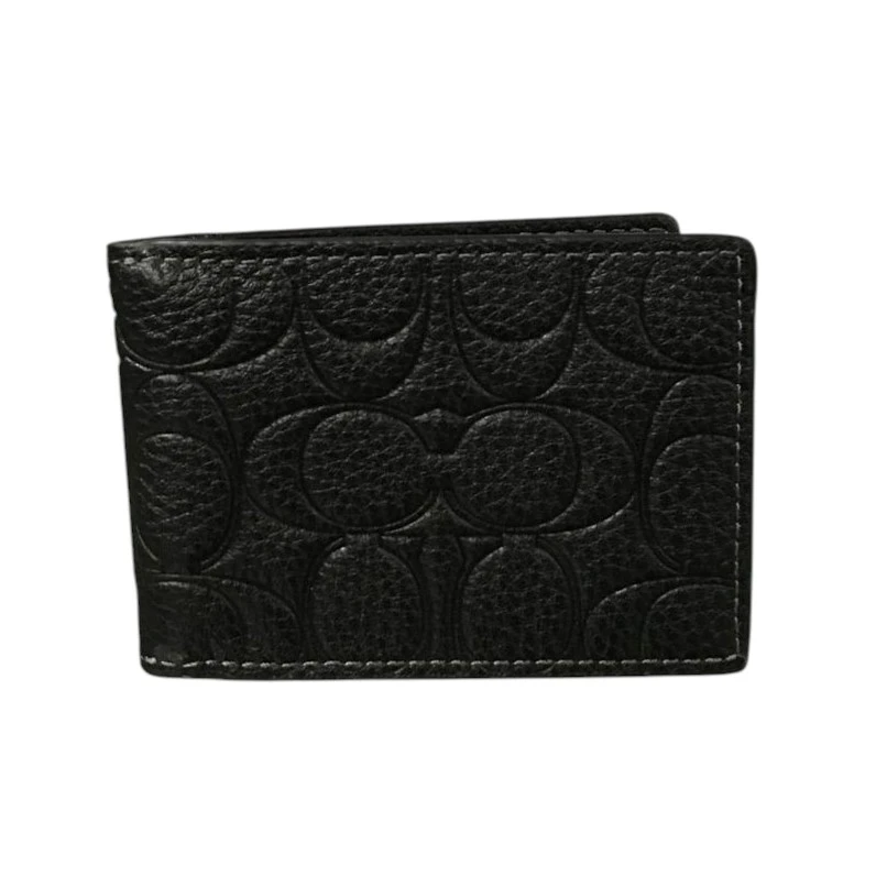 TARJETERA COACH COLOR NEGRO CON DISEÑO MONOGRAM PARA CABALLERO NUEVO. — imagen 3