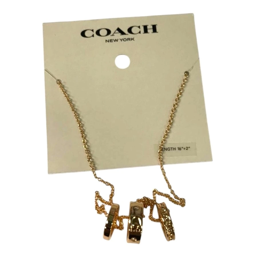 COLLAR COACH TRÍO DE FIRMA ORIGINAL – DORADO NUEVO. — imagen 3