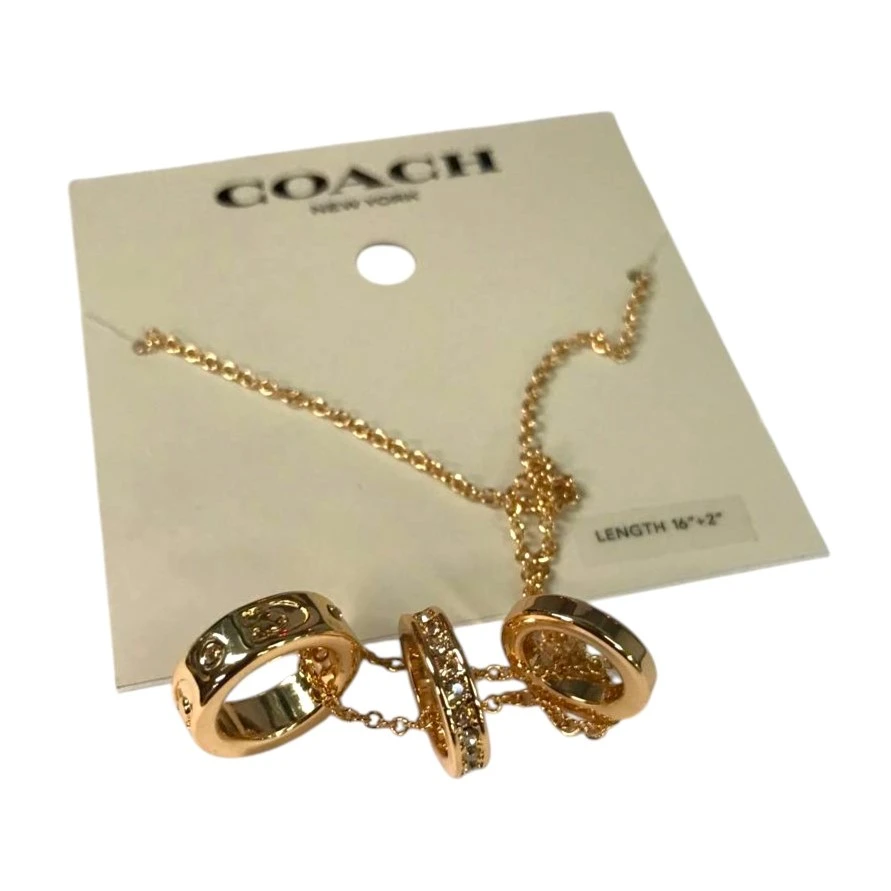 COLLAR COACH TRÍO DE FIRMA ORIGINAL – DORADO NUEVO. — imagen 5