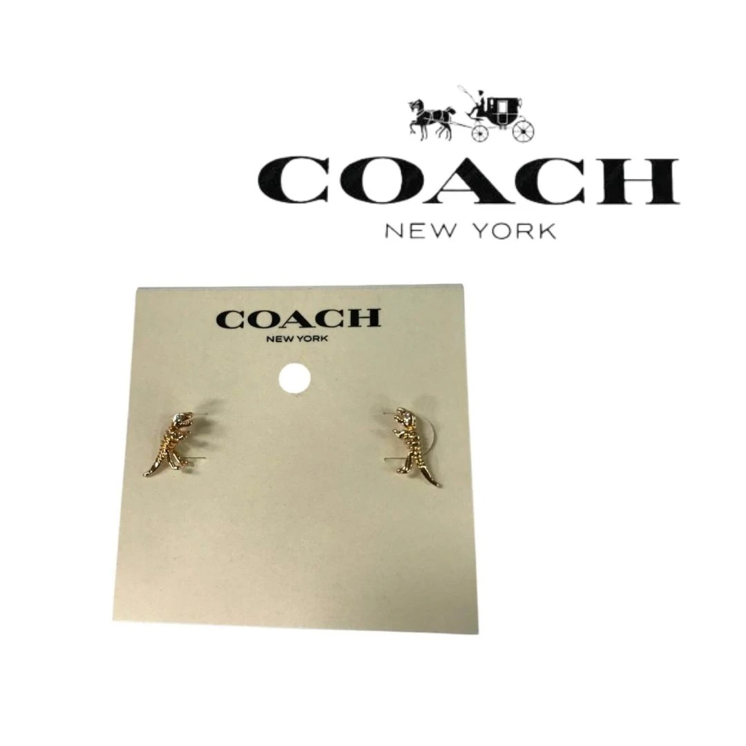 ARETES COACH SKELETAL REXY CON TACHUELAS – TONO DORADO NUEVO.