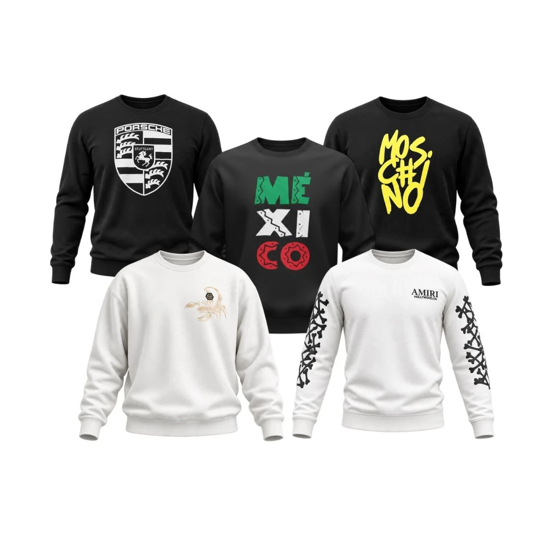 5 SUDADERAS.