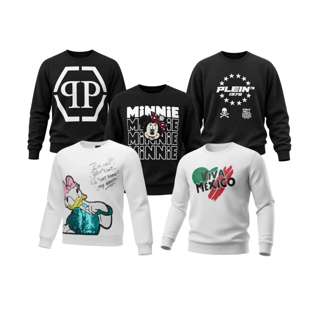 5 SUDADERAS.