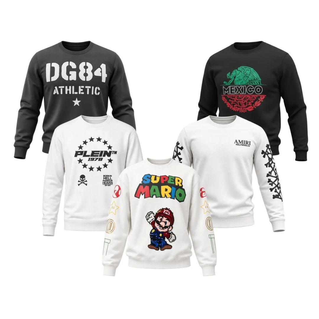 5 SUDADERAS.