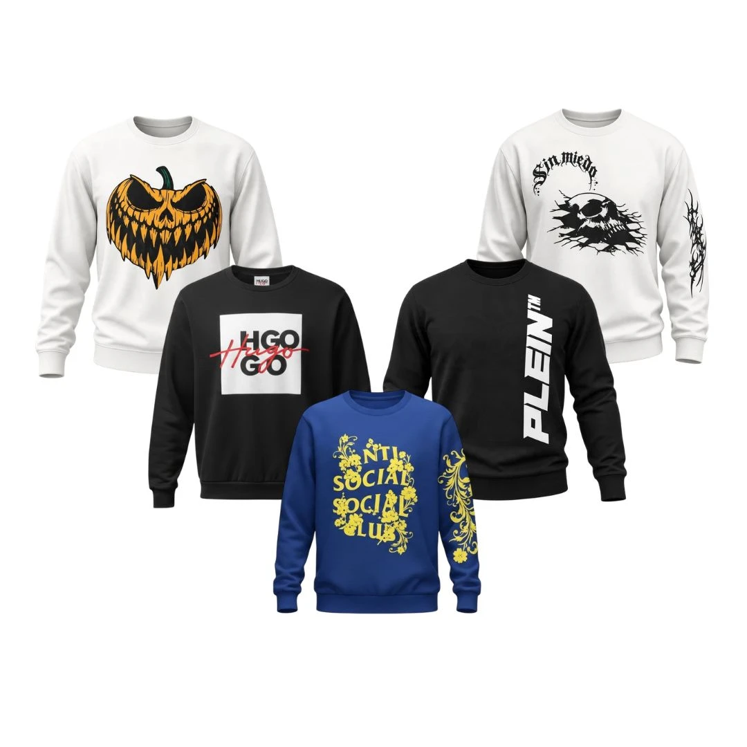 5 SUDADERAS.