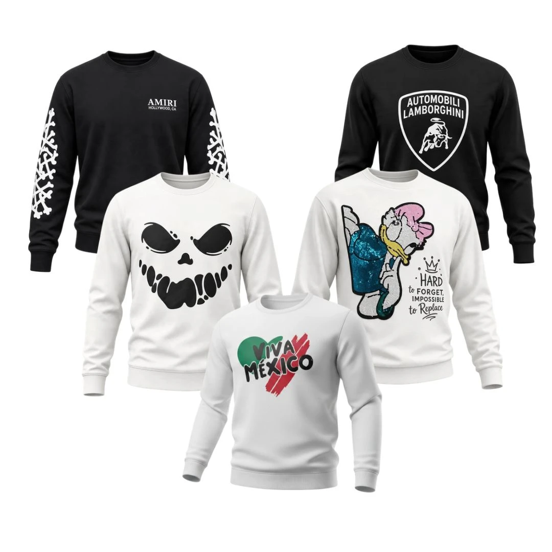 5 SUDADERAS.