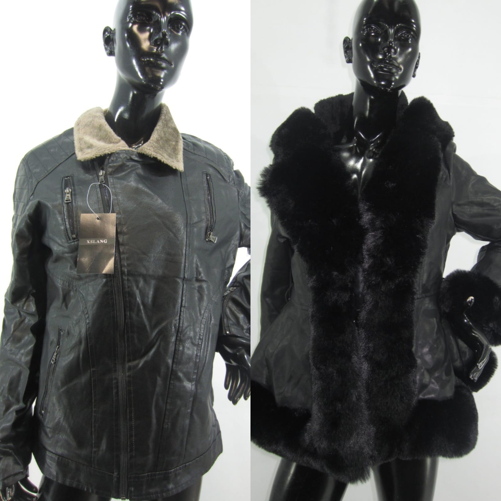 Lote conformado por: 14 Pzas Aprox Chaquetas y Chamarras en Color: Negro para Dama y Caballero