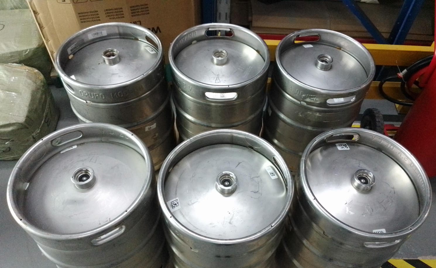 6 PZAS BARRIL DE ACERO INOXIDABLE TIPO KEG