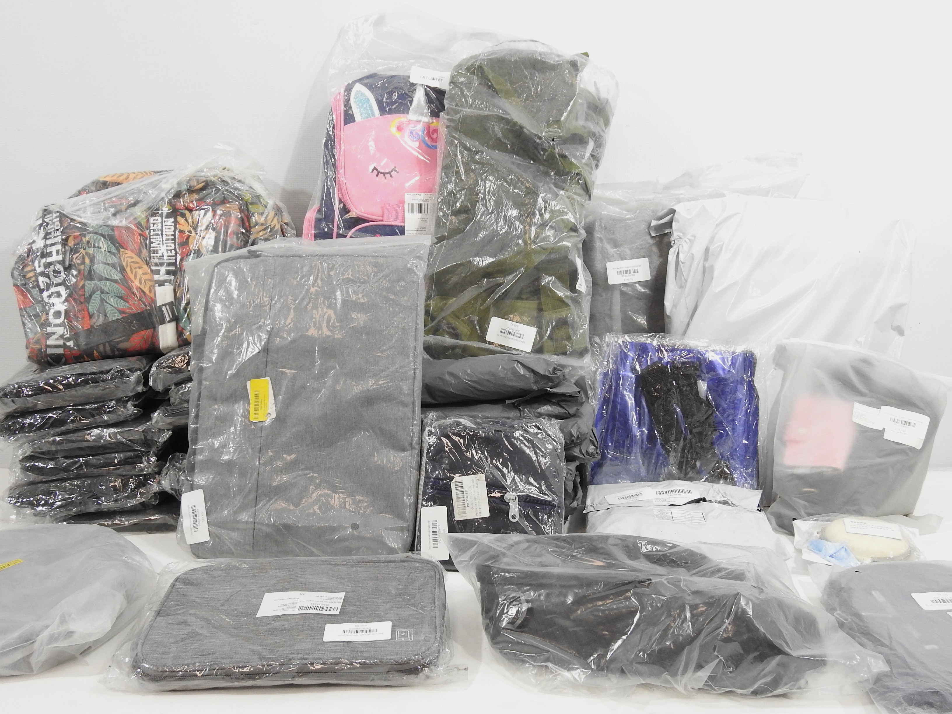 78 PZAS APROX DE BIENES DIVERSOS COMO: MOCHILAS, SUDADERA, PECHERA, LENTES DE SOL, CASA CORRAL PARA MASCOTAS, CHALECO Y ETC.