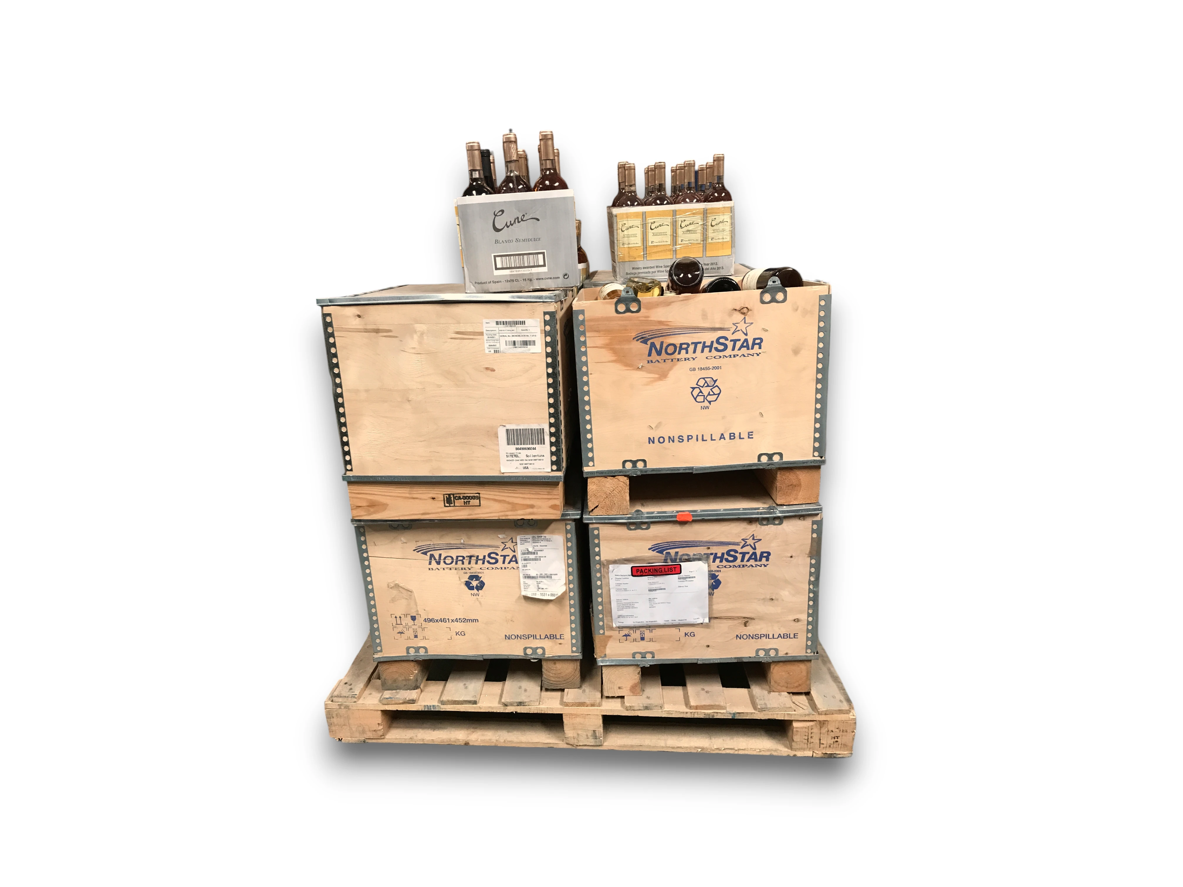APROX.150 PZAS. DE  BOTELLAS DE VINOS CON DIVERSAS MARCAS Y TIPOS.