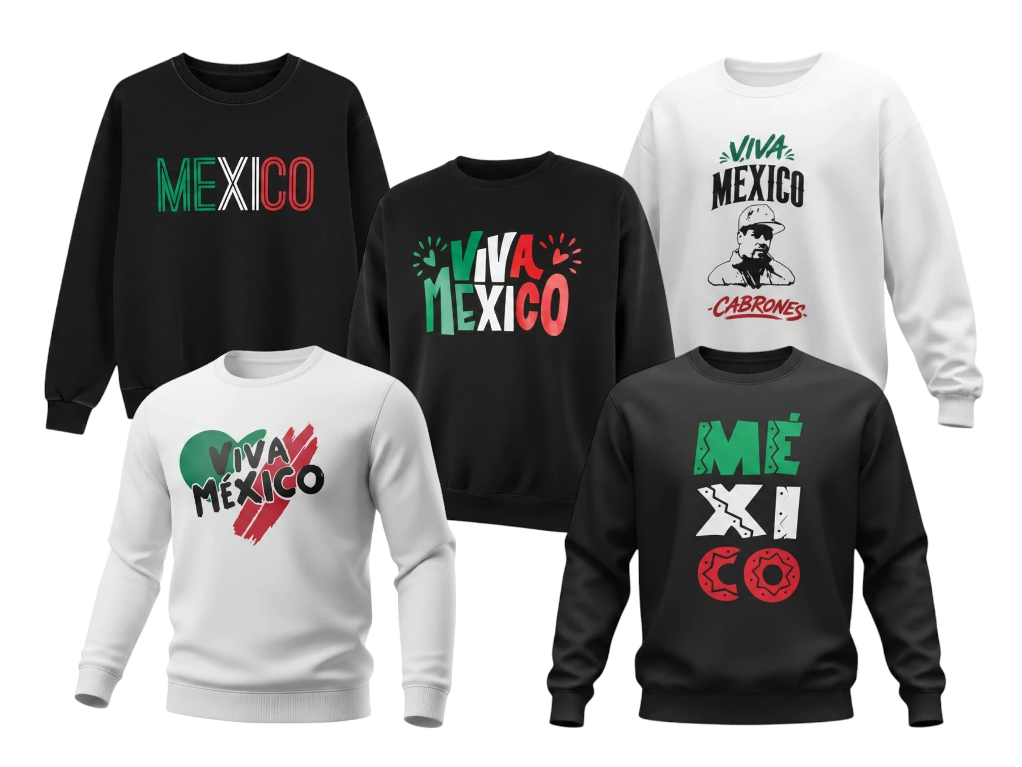 5 SUDADERAS.