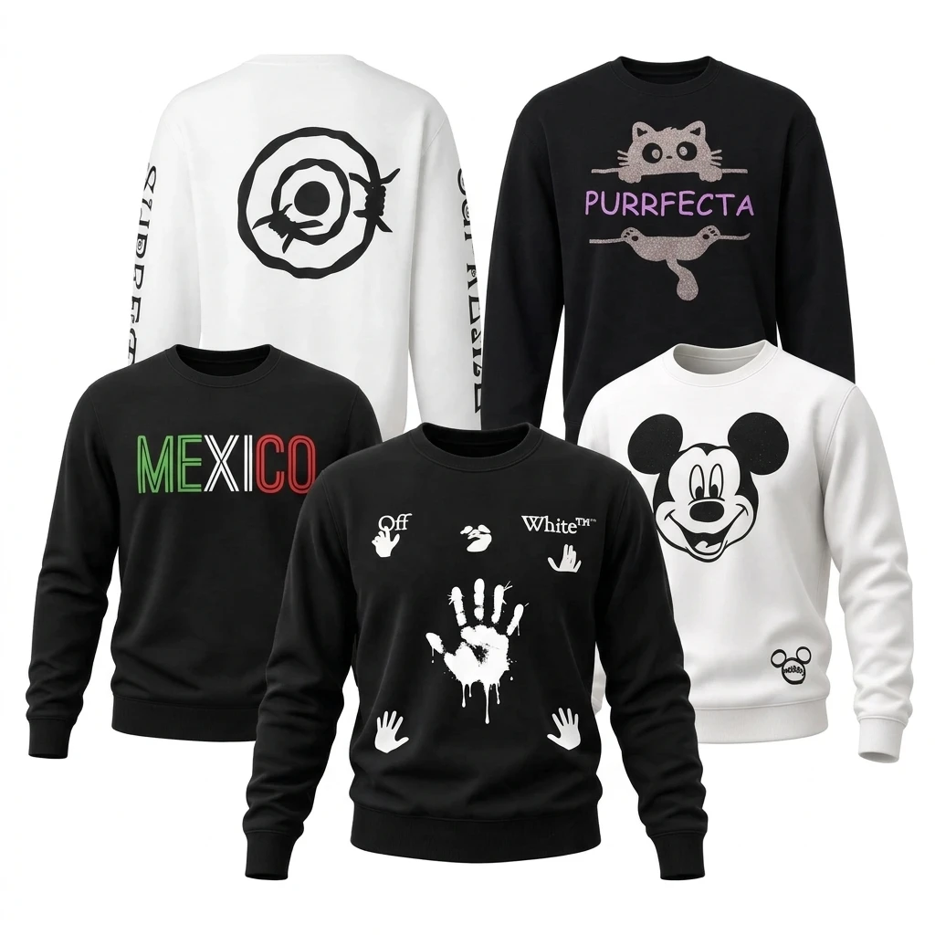 5 SUDADERAS.