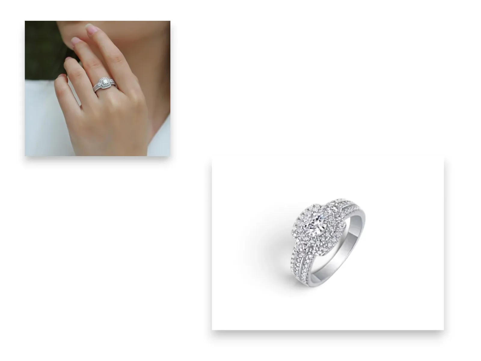 ANILLO CON PIEDRA CUADRADA PLATA 925 MOISSANITA. 4.46 gr.